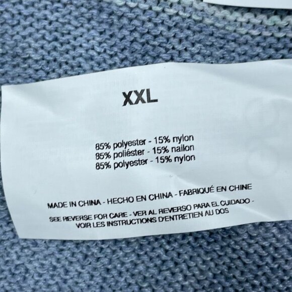 Ella Moss XXL Blue Striped Sweater Crewneck Long Sleeve Knit Lightweight a0601 - Picture 9 of 10